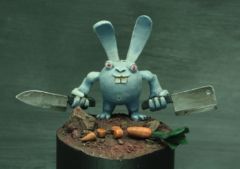 Peinture du p'tit lapin terminée